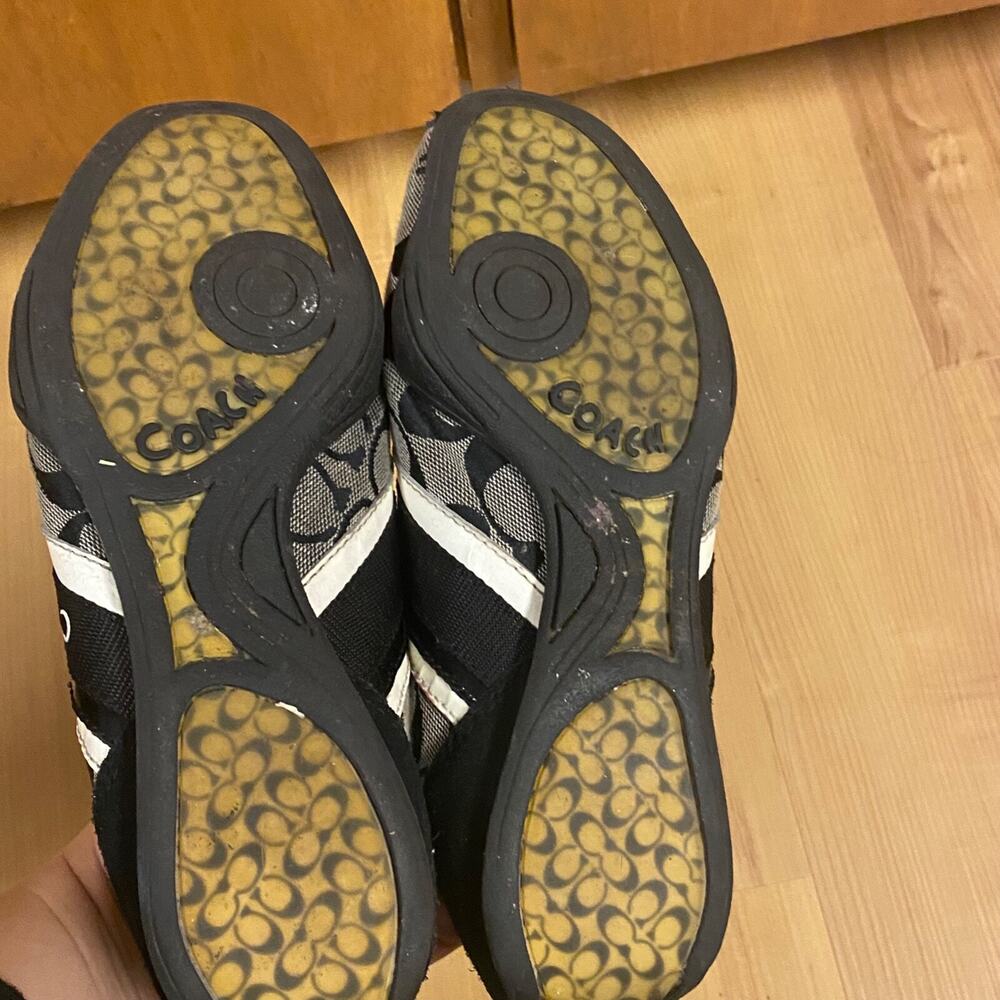 COACH Size 6.5M Jenney No Lace Strap On Sneakers Shoes Women's Casual Canvas - Picture 11 of 11